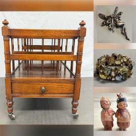 MaxSold Auction: This online auction features Hummel, MCM Canadian pottery, Royal Doulton figurine, perfume bottles, watches, silver & costume jewelry, vintage Mexican silver jewelry, banknotes, vintage cameras, Pokémon cards, art glass, teacup/saucer sets, decorative bowls, tool chest, teak dressers, and more!