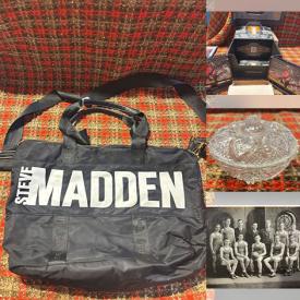 MaxSold Auction: This online auction features game, decorative teapot, women’s clothing & footwear, Indigenous artwork, trinket box, crystal glassware, NIB foot massagers, power & hand tools, new car parts, vintage photos, DVDs, Drew Barrymore collectibles, and more!