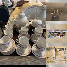 MaxSold Auction: This online auction features teacup/saucer sets, office supplies, perfume bottle, trinket boxes, silver & gold jewelry, Funko Pops, NAO figurines, Coca-Cola collectibles, fishing gear, jerseys, sports trading cards, and more!