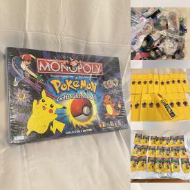 MaxSold Auction: This online auction features Star Wars collectibles, Pokémon collectibles, games, novelty watches, NIB watch bands, watches, men’s & women’s clothing & footwear, jewelry display cases, costume jewelry, thimbles, watch parts, toys, matchbook collection, office supplies, brass gears, vinyl records, jewelry making supplies, and more!