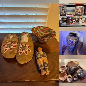 MaxSold Auction: This online auction features Indigenous pottery, Asian chair, art pottery, antique ink bottles, vintage bottles, Warhammer collectibles, jewelry making supplies, vintage toys, iron tea pot, Lladro bells, model kits, vintage cloisonne, vintage books, and more!