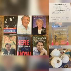 MaxSold Auction: This online auction features autographed first edition books, Ken Danby print, vintage glass light shades, Arthur Sarnoff prints, mini-fridge, Royal Doulton figurines, snowshoes, art glass, Art Deco figurine, Lilliput Lane cottages, Hoselton figure, Swarovski figures, and more!
