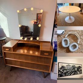 MaxSold Auction: This online auction features cabinet bed, camping gear, tulip pedestal dining table, craft supplies, quilt, games, fitness gear, beauty appliances, and more!