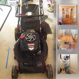 MaxSold Auction: This online auction features Dining Table, Vinyl Record Albums, Kenmore grill , Dog House, Schwinn Sidewinder Bike, Craftsman Self Propelled Lawnmower, Antique Radio, Pro Form XP Exercise Bike, and much more!