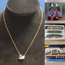 MaxSold Auction: This online auction features Swarovski jewelry, new men’s footwear, new women’s clothing, vinyl records, Star Wars collectibles, new Lego sets, vintage Transformers, sports trading cards, sports collectibles, Pokémon collectibles, Yu-Gi-Oh cards, action figures, and more!
