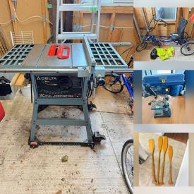 MaxSold Auction: This online auction features ladders, small kitchen appliances, camera, cookie jar, baking pans, fitness gear, vinyl records, plastic shelving, humidifier, quilting supplies, collector spoons, desk & chair, painting supplies, art glass, area rug, oil lamps, craft supplies, power & hand tools, air compressors, insulators, milk glass, Blue Mountain pottery, plumbing & electrical supplies, women’s clothing, garden tools, storage tubs, patio table, chest freezer, compressor, recumbent bike, lawnmower, pressure washer, planters, and more!!