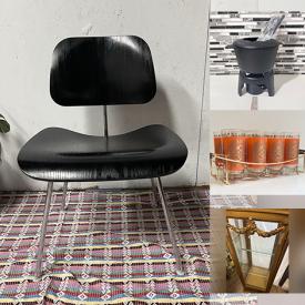 MaxSold Auction: This online auction features antique curio cabinet, teak furniture, art glass, Herman Miller chair, folding screen, art pottery, brass wall art, area rug, puzzle, small kitchen appliances, planters, vintage ashtray, oil lamps, Disney collectibles, and more!\n