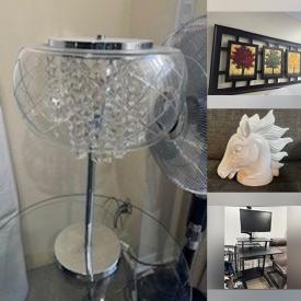 MaxSold Auction: This online auction features canvas wall art, torchiere lamp, DVDs, mirrors, bar stools, electric fireplace mantel, adjustable desk, fitness gear, and more!