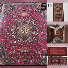 MaxSold Auction: This online auction features Persian rugs & runners, including Tabriz, Hamedan, Goochan, Mashhad, Bakhtyar, Nahavand, Balochi, Turkmen, Ardebil, and art glass, oil lamps, and more!