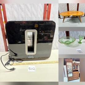 MaxSold Auction: This online auction features leaded glass windows, speakers, PC components, power & hand tools, Disney collectibles, costume jewelry, Wade whimsies,  small kitchen appliances, uranium glass, depression glass, salt cellar collection, women’s clothing & footwear, Legos, toys, teacup/saucer sets, planters, milk glass, mirrors, golf clubs, glass-top table, and more!