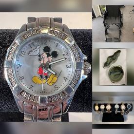 MaxSold Auction: This online auction features collector watches, Hilborn pottery, collector spoons, costume jewelry, stamps, DVDs, art glass, wheelchair, decorative plates, and more!