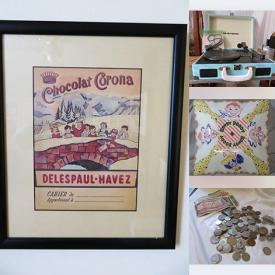 MaxSold Auction: This online auction features vintage pewter figure, Disney collectibles, vintage S&P shakers, belt buckles, coins, banknotes, art glass, decorative plates, cookie jar, children’s dishware, and more!