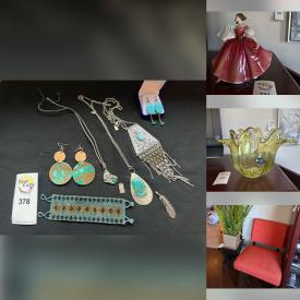 MaxSold Auction: This online auction features outerwear, antique mirror, TVs CDs, Royal Doulton figurine, pewter teapot, Lladro figurines, art glass, DVDs, mantel clock, office supplies, planters, patio furniture, decorative plates, cranberry glass, glass/metal tables, porcelain chandelier, small kitchen appliances, gold, silver, & costume jewelry, watches, fitness gear, vinyl records, and more!