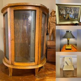 MaxSold Auction: This online auction features W. Soney painting, vintage display case, teacup/saucer sets, oil lamp, vintage African drums, fabric, West German pottery, Capiz ceiling light, art glass, winter scarves, nesting dolls, yarn, sewing machine, and more!