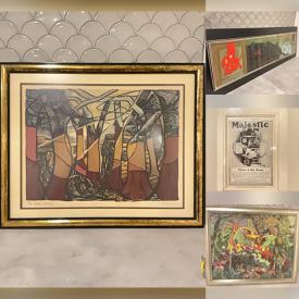 MaxSold Auction: This online auction features J. Thomsen lithograph, papyrus artwork, Romero Britto prints, Japanese wall hanging, incense censer, soapstone carving, art books, and more!