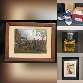 MaxSold Auction: This online auction features Fenton glass, art glass, pewter collectibles, vintage Lionel Barrymore etchings, small kitchen appliances, Depression glass, women’s footwear, milk glass, craft supplies, and more!