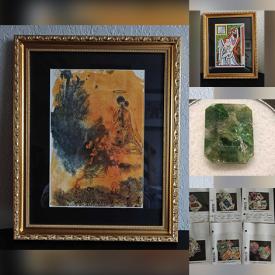 MaxSold Auction: This online auction features loose gemstones, canvas art, banknotes, coins, stamps, CCCP postcards, costume jewelry, and more!n