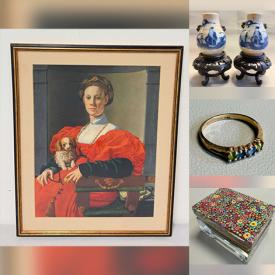 MaxSold Auction: This online auction features JEH MacDonald print, art glass, decanter, vintage bronze sculpture, perfume bottle, vintage soapstone carvings, vintage table lighter, coins, silver, gold, & costume jewelry, German pottery, decorative plates, collector spoons, vintage hanging tapestries, and more!