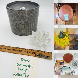 MaxSold Auction: This online auction features light box, mantle clock, vintage swag lamps, games, patio furniture, matchbook collection, marbles, children’s books, comics, camera & lenses, art glass, Swarovski figurines, and more!