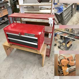 MaxSold Auction: This online auction features mini fridge, lawn mower, refrigerator, aluminum rims, gas range, washing machines, dryer, bikes, TV, camping gear, floor jack, industrial shelving, power & hand tools, hardware, lathe, milling machine, rolling toolbox, air compressors, garden tools, tile saw, utility trailer, and more