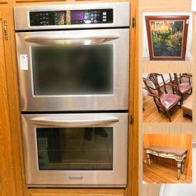 MaxSold Auction: This online auction features KitchenAid double wall oven, wrought iron etagere and table, framed original art and prints, upholstered couch, Johnny Walker golf stand bag, Meade Spotting Scope and much more!