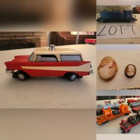 MaxSold Auction: This online auction features model train cars, track, accessories, & buildings, exercise equipment, dollhouse furniture, women’s clothing, costume jewelry, and more!