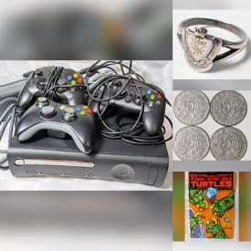 MaxSold Auction: This online auction features comics, silver & costume jewelry, graphic novels, watches, games, NIB pendant light, new Hot Wheels, sports collectibles, coins, sports trading cards, antique books, Pokémon cards, Magic cards, teacup/saucer sets, video game console, accessories, & games, and more!