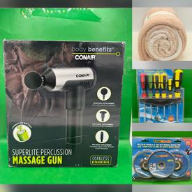 MaxSold Auction: This online auction features new products, including bedding, hand tools, hardware, beauty products, pet products, flashlights, toys, office supplies, winter hats & gloves, earbuds, photo paper, and more!