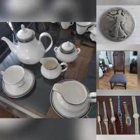 MaxSold Auction: This online auction features collector plates, children’s books, footwear, collectible dolls, women’s clothing, coins, vintage crockery, Trisha Romance print, watches, costume jewellery, oil lamp, area rug, vintage sewing machine, and more!
