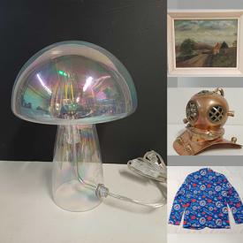 MaxSold Auction: This online auction features vintage Cizhou pottery, Laurel Keeley pottery, art glass, Davis Morris pottery, Royal Doulton figurines, vinyl records, guitars, oil paintings, carved mask, metal wall art, stained glass lamp, Sadler teapot, sports trading cards, silver & costume jewelry,  Swarovski jewelry, watches, and more!