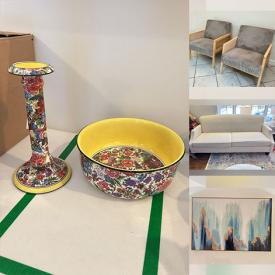 MaxSold Auction: This online auction features teacup/saucer sets, small kitchen appliances, barware, pots & pans, canning jars, toys, children’s books, decanters, office supplies, kids’ dance costumes, stereoscope cards, trainset, vintage bottles, home electronics, DVDs, faux plants, games, Lladro figurein, decorative plates, costume jewelry, cuckoo clock, cameras, puzzles, area rugs, TVs, men’s & women’s clothing, printer, fabric, sewing machine, pub table & chairs, cedar chest, patio furniture, vinyl records, garden tools, fireplace heater, and more!