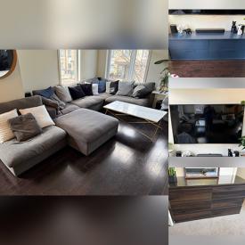 MaxSold Auction: This online auction features sectional sofa, marble top tables, air purifier, humidifier, TV, dining table & chairs, small kitchen appliances, area rug, live plants, desks, monitor, daybed, patio furniture, mini-fridge, and more!