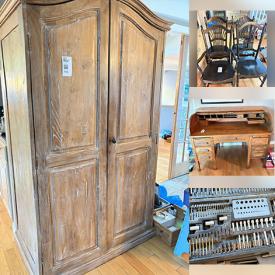 MaxSold Auction: This online auction features glass & metal nightstand, curtain panels, computer desk & chair, tub chairs, fireplace mantel, dehumidifier, office supplies, printer, sailboat model, games, puzzle, small kitchen appliances, power & hand tools, garden tools, patio furniture, planters, patio heater, BBQ grill, area rugs, home health aids, outerwear, adjustable bed, TVs, women’s clothing, stone carving, roll top desk, teacup/saucer sets, decanters, costume jewelry, and more!