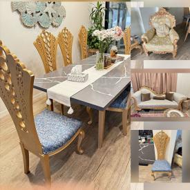 MaxSold Auction: This online auction features vintage sofa, patio furniture, metal wall art, area rugs, curtains, live plants, planters, dining table & chairs, and more!n