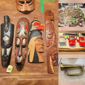 MaxSold Auction: This online auction features home health aids, Armado Maurilio Pena prints, small kitchen appliances, desks & chair, office supplies, CDs, games, stereo components, die-cast collectibles, printers, lawnmower, garden tools, BBQ grill, outerwear, coins, banknotes, leather furniture, wood mask  & figure collection, table lamps, decanters, art glass, vintage oil paintings, men’s footwear, ladders, garden tools, power & hand tools, metal garage storage cabinets, rolling toolbox, fishing gear, exercise equipment, air compressor, mini fridge, and more!