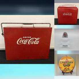 MaxSold Auction: This online auction features Coca-Cola collectibles, silver & costume jewelry, Pepsi collectibles, promotional barware, Biscuit tin, gemstone jewelry, steins, and more!