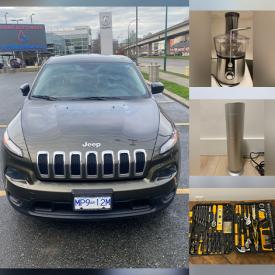 MaxSold Auction: This online auction features a Jeep Cherokee Sport, artwork, small appliances, camping gear, clothing, furniture, Apple products, home decor, and much, much, more!!!