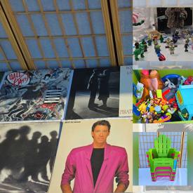 MaxSold Auction: This online auction features games, toys, home electronics, footwear, snowboard, bottles, vinyl records, action figures, hand tools, costume jewelry, outdoor lounge chairs, golf clubs, floor vase, sport equipment, Legos, and more!