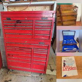 MaxSold Auction: This online auction features silver, gold,  & costume jewelry, coins, banknotes,  belt buckles, watches, Swarovski jewelry, Olympic trust tokens, comics, vintage books, metal wall art, oil lamps, TV, antique china cabinet, Blue Mountain pottery, teacup/saucer sets, art glass, Depression glass, art pottery, antique sewing machine, vintage children’s clothing, NIB pressure washer, exercise equipment, mini fridge, chest freezer, vinyl records, buttons, perfume bottles, power & hand tools, window AC unit, barrister bookcases, guitar, floor jacks & stands, rolling tool chests, air tank, welder, and much, much, more!!!