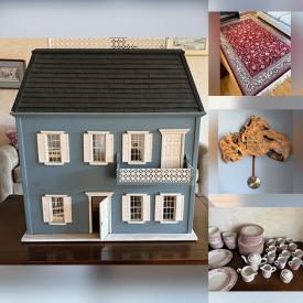 MaxSold Auction: This auction features Dinnerware, Linens, Vases, Lamps, Pottery, Books, Office Supplies, Tea Cups, Kitchen Utensils, Tupperware, Cookware, Vintage Newspapers, Decanters, Dollhouse, Rugs, Planters  and much more!