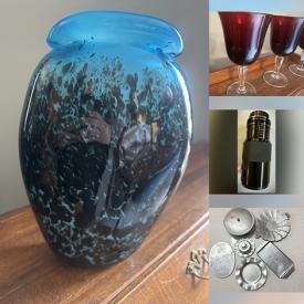 MaxSold Auction: This online auction features vintage mosaic glass, bubble glass vases, art glass, novelty teapot, Blue Mountain pottery, electric fireplace, amber glass, camera lenses, S&P shakers, milk glass, and more!
