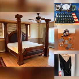 MaxSold Auction: This online auction features stained glass panel, Asian room divider, power tools, wood carvings, domed trunk, duck decoys, costume jewelry, Pacific Rim masks, garden tools, vintage map, vinyl records, art glass, pressure washer, Japanese woodblocks, 4-poster bed, chainsaw, antique Tibetan painting, vintage Valentines, Mardi Gras masks, stone eggs, perfume bottle, and more!