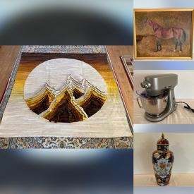 MaxSold Auction: This online auction features Anthony Blicq artwork, Joanna Staniszkis wall hanging, antique watercolours, stone carvings, vintage woodblocks, Imari vase, Roseville pottery, small kitchen appliance, and more!