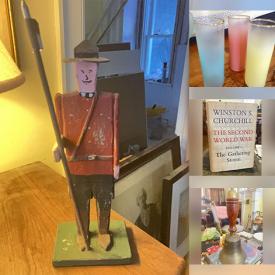 MaxSold Auction: This online auction features coins, vintage sad irons, Royal Doulton figurine, MCM sunburst mirror, autographed books, vintage trunk, bell collection, stamps, vintage books, teacup/saucer sets, and more!\n