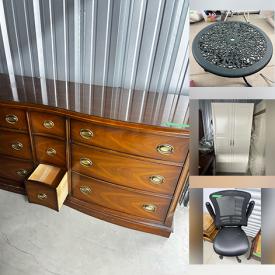 MaxSold Auction: This online auction features electric fireplaces, desk  & chair, buffet, TV, accent chairs, china cabinet, dining table & chairs, cuckoo clock, teacup/saucer sets, small kitchen appliances, string lights, pet products, office supplies, air compressor, area rug, garden art, men’s & women’s clothing & footwear, patio table, cameras, power tools, and more!n