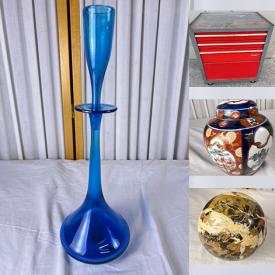 MaxSold Auction: This online auction features rolling tool cabinet, golf clubs, tapestry panel, cranberry glass, Pendelfin figurines, CDs, decanter, men’s & women’s clothing, art glass, quilts, games, perfume bottle, costume jewelry, small kitchen appliances, canvas wall art, and more!\n