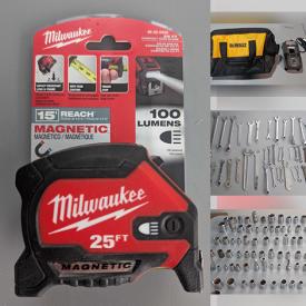 MaxSold Auction: This online auction features hand tools, security camera, hardware, shipping boxes, sanitization cart, and more!