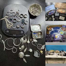 MaxSold Auction: This online auction features coins, silver & costume jewelry, banknotes, non-sports trading cards, Pokémon cards, vintage computer hard drives, jade bangles, stamps, brass planters, sports collectibles, toys, craft supplies, home electronics, decorative plates, ukulele, video game consoles & accessories, laptop, and more!