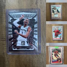 MaxSold Auction: This online auction features sports trading cards, including Cole Caufield, Alex Verdugo, Aaron Judge, Reggie Jackson, Evan Bouchard, Bob Gibson, Nolan Ryan, Luka Doncic, Robin Van Persie, and much, much, more!!!