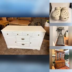 MaxSold Auction: This online auction features buffet/hutch, curio cabinets, small kitchen appliances, humidifier, string lights, women’s clothing, exercise equipment, and more!n